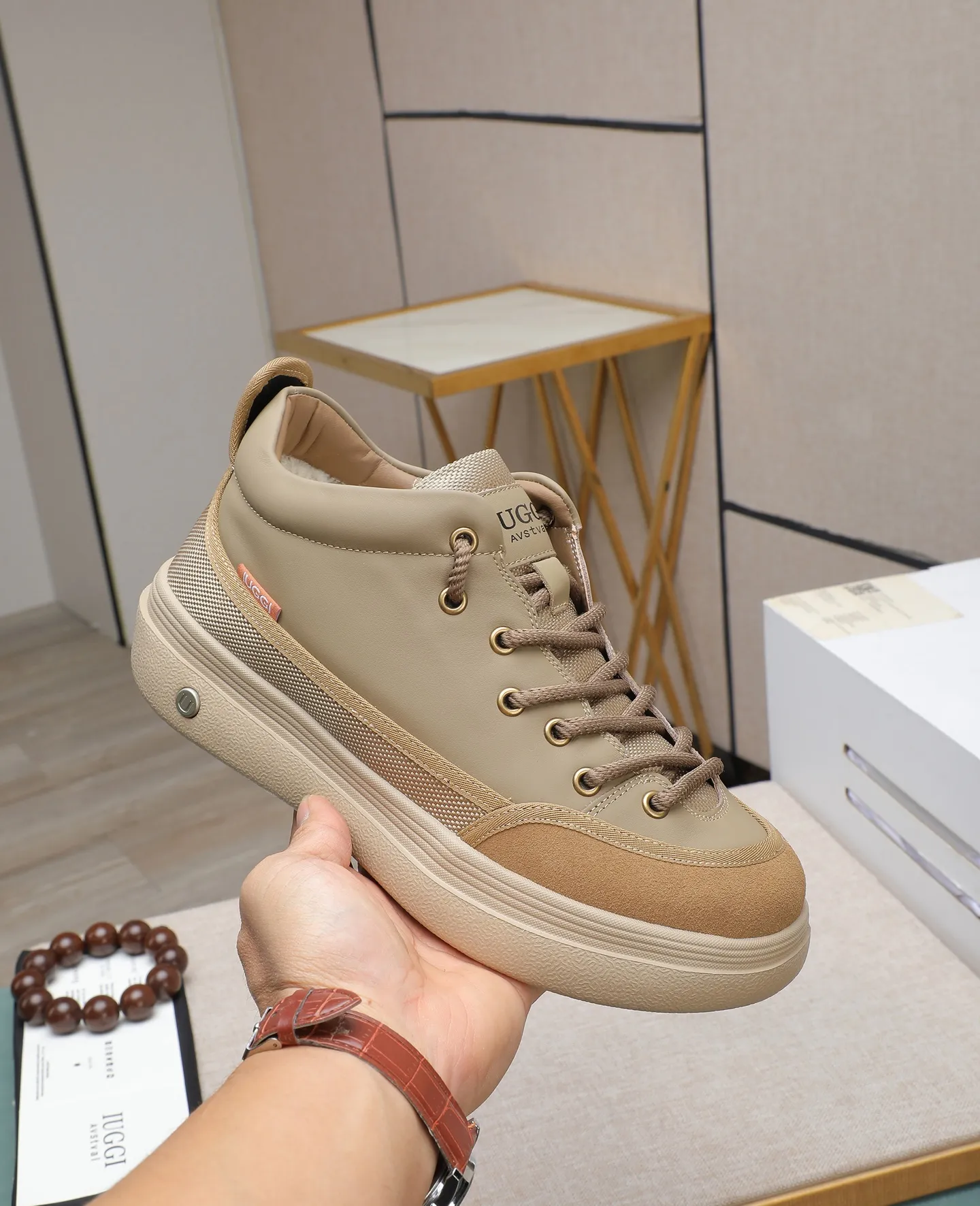 Men's shoes 💰600 IUGGI new retro presbyopia men's shoes, casual and versatile, full of high-end sense, fashionable, luxury and personalized style, joint style, retro presbyopia factor, full of handsome style, first layer suede cowhide, wool lining, rubber outsole, light and non-slip size: 39-44
